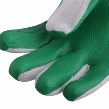 新越昌晖劳保手套加厚耐磨 浸胶手套线手套涂层手套 防滑工地工作手套 12副绿B11405
