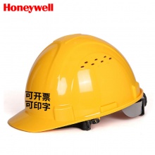 霍尼韦尔（Honeywell）可印字安全帽 H99ABS工地建筑防砸抗冲击透气安全头盔 黄色有透气孔