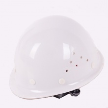腾驰 玻璃钢透气工地矿工劳保头盔 工作电力电工施工程安全帽印字 白色