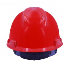 华特1102 工程防砸安全帽 建筑工地国标头盔 ABS塑料耐高温安全帽透气型 头部劳防用品 红色