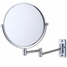 莱尔诗丹(Larsd) LS-06B化妆镜 浴室 壁挂式 伸缩折叠 美容镜 双面 8寸