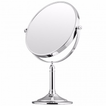 雨花泽（Yuhuaze）6寸大号高清双面台式化妆镜 梳妆镜子 一面3倍放大360°旋转美容镜