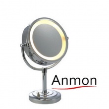 Anmon浴室LED灯美容镜化妆镜双面镜台式美容镜(双面LED灯) 普通灯