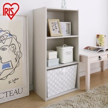 爱丽思IRIS 日式彩色收纳柜 木制置物柜简易组合收纳柜儿童书架 象牙白 3层