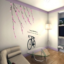 斯图（sitoo) 可移墙贴 墙纸ST8930《浪漫单车》DIY 客厅卧室沙发书房背景贴