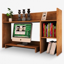 家乐铭品 桌面书架 桌面架子书桌架书架子收纳架电脑桌架 -樱桃木色X214