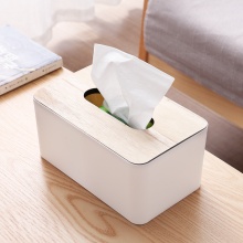长方形简约家用木盖纸巾盒餐厅客厅餐巾纸收纳盒纸抽盒车用抽纸盒