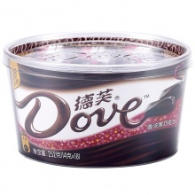德芙（Dove）香浓黑巧克力糖果巧克力休闲零食252g