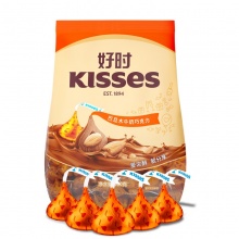 好时之吻Kisses 巴旦木牛奶巧克力500g 糖果零食婚庆喜糖散装 （新老包装随机发货）