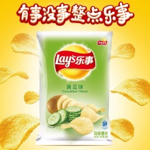乐事（Lay’s）薯片 零食 休闲食品 黄瓜味 70g 百事食品