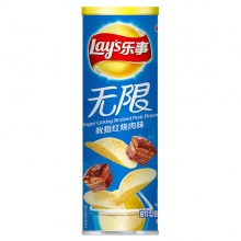 乐事（Lay’s）无限薯片 零食 休闲食品 吮指红烧肉味104g罐装 百事食品