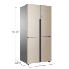 海尔（Haier）458升 双变频风冷无霜 智能十字对开门冰箱 干湿分储 TABT杀菌 BCD-458WDVMU1_