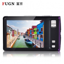 富京（FUGN） 数码相机卡片机微距2430万像素家用照相机T1255 紫色（触屏版）