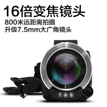 富京（FUGN）数码摄像机 WIFI夜视 高清麦克风采访家用摄影机dv HD-F600 黑色（标准版）