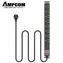 安普康（AMPCOM） AMPDU616 PDU机柜电源大功率插座 8位16A带开关防雷防浪涌3米线