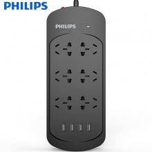 飞利浦（PHILIPS）SPS5624K/93 多功能插座 6AC+4口USB/4.1A 3米线长
