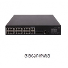 华三（H3C）LS-5130S-28P-HPWR-EI 交换机（24口千兆自适应以太网端口+4个千兆SFP口 POE供电）