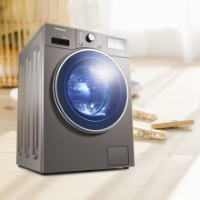 晶弘（KINGHOME）XQG80-DWB1401Ab1 洗衣机 滚筒 洗烘一体 变频 8公斤（银灰色）_