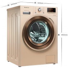晶弘（KINGHOME）XQG80-DWB1401Ab1 洗衣机 滚筒 洗烘一体 变频 8公斤（金色）_