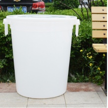 诗欧莱 大号垃圾桶加厚塑料桶大水桶白色 150L  直径60 高度68CM 