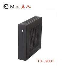 立人 T3-J1900 迷你台式电脑微型主机（Intel J1900/四核/4G/128G SSD/板载散热器/WIFI+蓝牙）（含壁挂架及安装，含罗技无线键鼠）