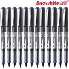 白雪（snowhite）PVR-155 直液式走珠笔 0.5mm 蓝 12支装