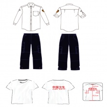 应急服装夏季长袖套装 （背部LOGO：中国卫生 CHINA HEALTH)下单请备注尺寸