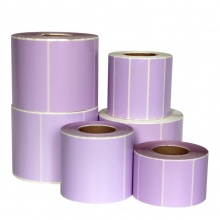 艾利 热敏标签纸紫色80mm*40mm 500张 （需更换铜板标签纸请备注，定制不退换）