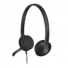 罗技（Logitech）H340 立体声USB耳机 带麦克风话筒 黑色