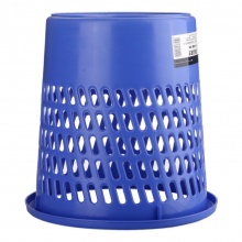 天章办公（TANGO）塑料垃圾桶 直径255mm 蓝色