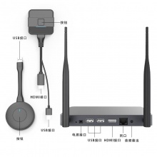 SK-LINK SK-T901 无线HDMI传输投屏器传屏盒子 4k高清企业级会议大屏投影仪（主机+usb传屏器）