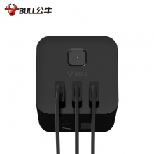 公牛（BULL）GN-U303WH 无线魔方USB插座 黑色