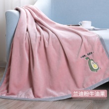 加厚保暖毛毯 100*150cm 粉色_