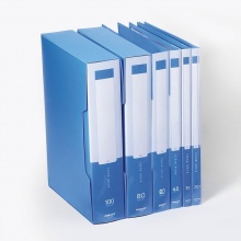 金得利（KINARY）CF100 经典色资料册A4文件夹 100页 蓝色