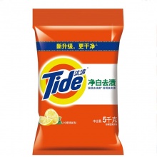 汰渍（Tide）净白去渍洗衣粉（柠檬清香）5KG袋装
