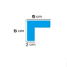 L型桌面定位贴（5*2cm 50/包 蓝色）
