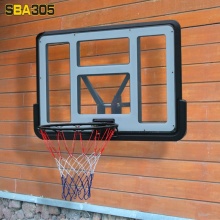 SBA305成人户外标准高度篮球架室外家用壁挂篮筐青少年室内篮球框 Y007配新款黑色加固篮圈
