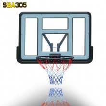 SBA305成人户外标准高度篮球架室外家用壁挂篮筐青少年室内篮球框 Y007配新款黑色加固篮圈