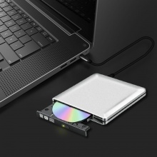 IT-CEO USB3.0外置光驱 高速移动光驱 外接移动CD DVD刻录机 笔记本外接光驱16倍速 银/铝合金款 W526